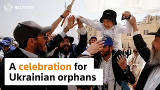 Ukrainian orphans celebrate bar mitzvah in Jerusalem