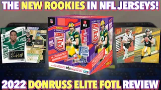 FINALLY SOME NFL CARDS FOR THE NEW ROOKIES! 2022 Panini Donruss Elite Football FOTL Hobby Box Review