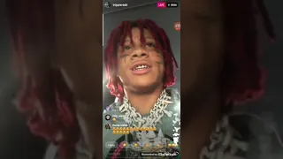 Trippieredd on Instagram live arguing with his girl