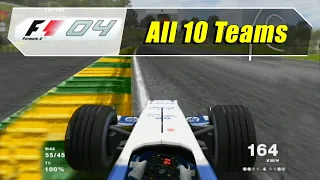 Formula One 04 (PS2) - Driving All 10 Teams/Cars (1080@60)