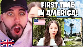 Brit Reacts to Ukrainian Girl's FIRST TIME IN THE USA!