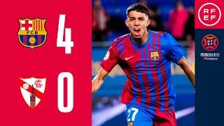 RESUMEN | FC Barcelona B 4-0 Sevilla Atlético | PrimeraRFEF | Jornada 11 | Grupo 2