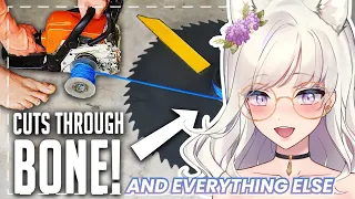 Please Put On Shoes | Raelia Reacts to I Did a Thing World's Largest Beyblade Chainsaw