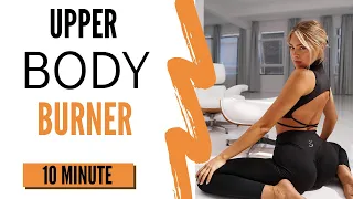 10 MINUTE UPPER BODY BURNER + ABS // NO MORE WEAK PUSH-UPS | Mary Braun