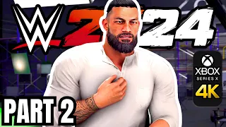 WWE 2K24 MyRISE Undisputed Walkthrough - PART 2 - No Commentary Xbox Series X (4K 60FPS)