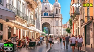 Lisbon Portugal Afternoon walking tour in 4K HDR with 3D SOUND