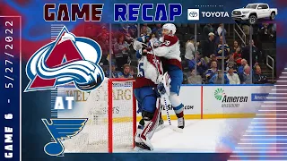 AVALANCHE ADVANCE | Toyota Game Recap R2G6 5/27/2022