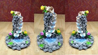 sea shell craft | Best Out of waste | How to make sea shell fountain showpiece | AJ craft