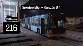 PKS Rzeszów, linia 216: Sokołów Młp. → Rzeszów D.A.