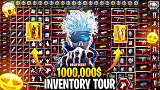 My 1,000,000 Dollar inventory Tour 🤑| Gojo Playz Mythic Fashion Inventory | One of the PUBGM Account