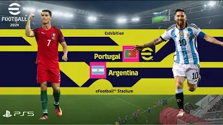 eFootball 2024 | Portugal vs Argentina | PS5 Gameplay [Full HD] 4K