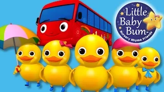 Five Little Ducks on a Bus | Nursery Rhymes for Babies by LittleBabyBum - ABCs and 123s