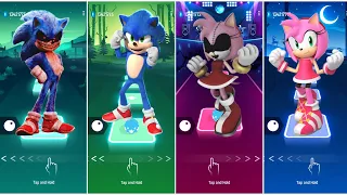 Sonic Exe vs Sonic vs Amy Exe vs Amy - Tiles Hop EDM Rush!