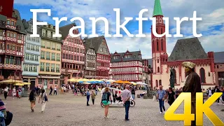 Walking Tour in Frankfurt, Germany on a hot summer day - Discover Frankfurt 4K 6fps