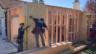 Room Addition Framing, Time Lapse