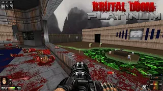 Brutal Doom Platinum 3.0 [PBR, Parallax, Rain, Upscale] - Phobos Massacre: E1M3 | 4K/60