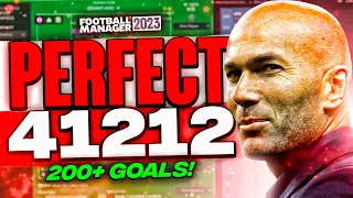 200+ Goals FM23 Tactic! | Zidane's PERFECT 4-1-2-1-2