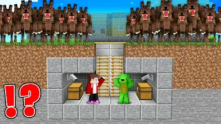 Mikey and JJ Safest Bunker VS Werewolves In Minecraft (Maizen)
