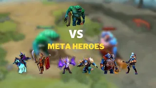 Tidehunter vs Meta Heroes | Epic battle | 1V1 who wins?? Dota2 7.33b