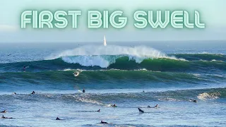 Big Swell Surfing Steamer Lane in Santa Cruz 2023