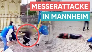 Brutaler Messerangriff in Mannheim: Polizei schießt Angreifer nieder