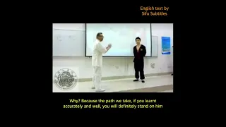 Leung Ting demonstrates Wing Tsun defending against kicks (English subtitled)