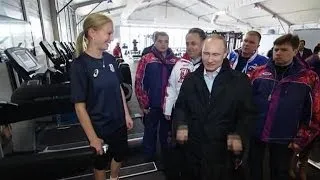 Putin visits Sochi Olympic village