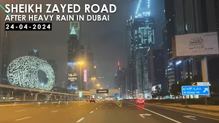 Dubai Sheikh Zayed Road recovered after heavy rain ♥️🇦🇪