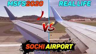 Microsoft Flight Simulator (FS2020) vs Real Life Takeoff from Sochi!