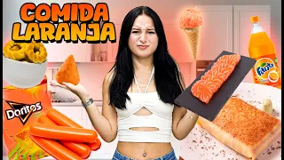 24 HORAS COMENDO COMIDA LARANJA!