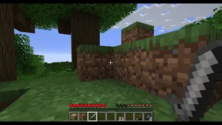 Minecraft. 1 часть 1, 20 версия добыли дерево   камень  и    железа