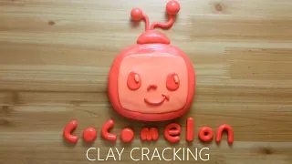 GIANT cocomelon clay cracking 거대 빨간 코코멜론 점토 부수기