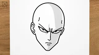 How to draw SAITAMA (One Punch Man) step by step, EASY