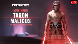 Taron Malicos Unlock + Gameplay Testing LIVE - Star Wars: Galaxy of Heroes