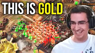 2v2v2v2 Gold 8 Player FFA on King of the Hill in AOE4!