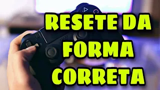 RESET O CONTROLE DO PS4 DA FORMA CORRETA PARA RESOLVER PROBLEMAS!