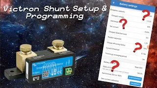 Victron shunt battery monitor setup & programming!
