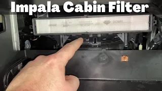 How To Change A 2014 - 2020 Chevy Impala Cabin Air filter - Remove Replace Filter Location Chevrolet