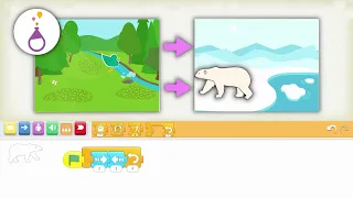 Use Scratch Jr to show how one season changes to the next