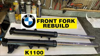 BMW K1110 LT Front fork rebuild