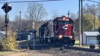 2 Rock Trains In One Day At The Same Time!  Going Up Big Hill, Cincinnati Eastern Railroad Chase