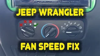 Jeep Wrangler TJ Blower Motor Fan Speed Switch Resistor Fix