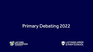Primary Debating 2022 - Latymer Partnerships