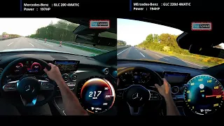 Top Speed : Mercedes GLC 220d 4 Matic vs GLC200 4Matic
