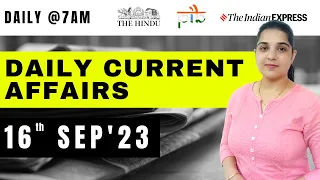 16 Sep Current Affairs 2023 | Daily Current Affairs | Current Affairs Today