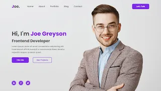 How To Create A Personal Portfolio Website Using HTML and CSS Only | Step By Step Website Tutorial