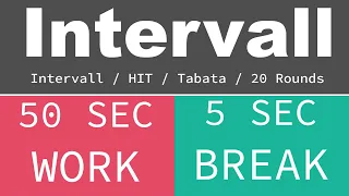 BEST SPORT INTERVAL TIMER - 50 sec Exercise / 5 sec Break / 20 Rounds / GYM TABATA HIT - TIMER