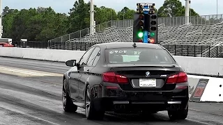 Tune Only - Twin Turbo BMW M5 1/4 Mile Drag Video x 2 - 11.4 @ 125 mph- Road Test TV ®