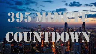 395 minute timer countdown with alarm sound effect