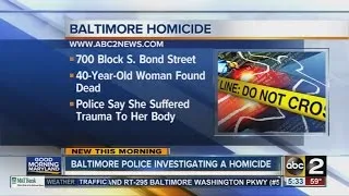 Woman found murdered in Baltimore apartment